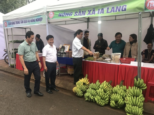 60 gian hàng tham gia hội chợ nông sản sạch an toàn huyện Đức Cơ