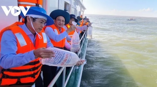 Bạc Liêu thả hơn 6 triệu con tôm giống tái tạo nguồn lợi thủy sản