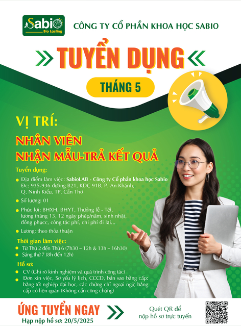 TUYỂN DỤNG THÁNG 05/2025