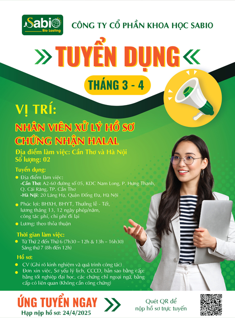 TUYỂN DỤNG THÁNG 3/2025